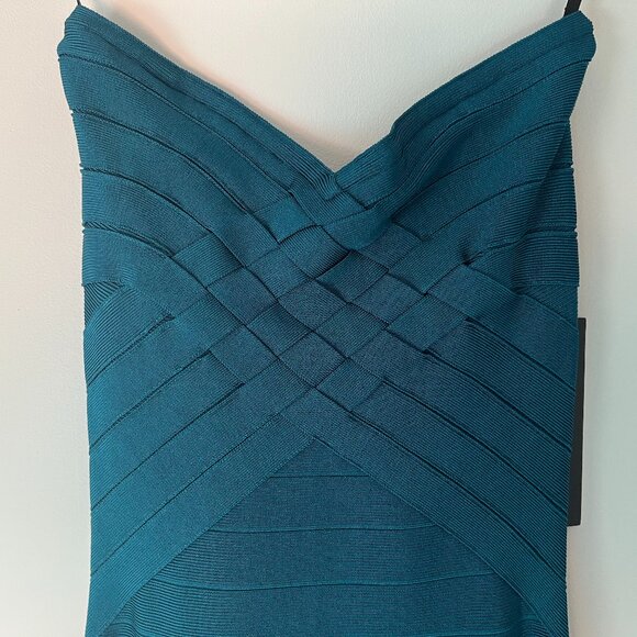 Marciano Long Strapless Bandage Gown - Abyss Blue - XXS - Has Removable Straps - Picture 4 of 8